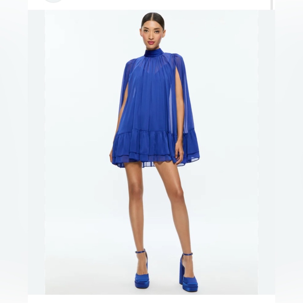 Alice + Olivia Vibrant Blue Mini Dress